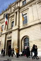 Photo de Téléthon 3/12/11 sur le parvis de la Mairie.